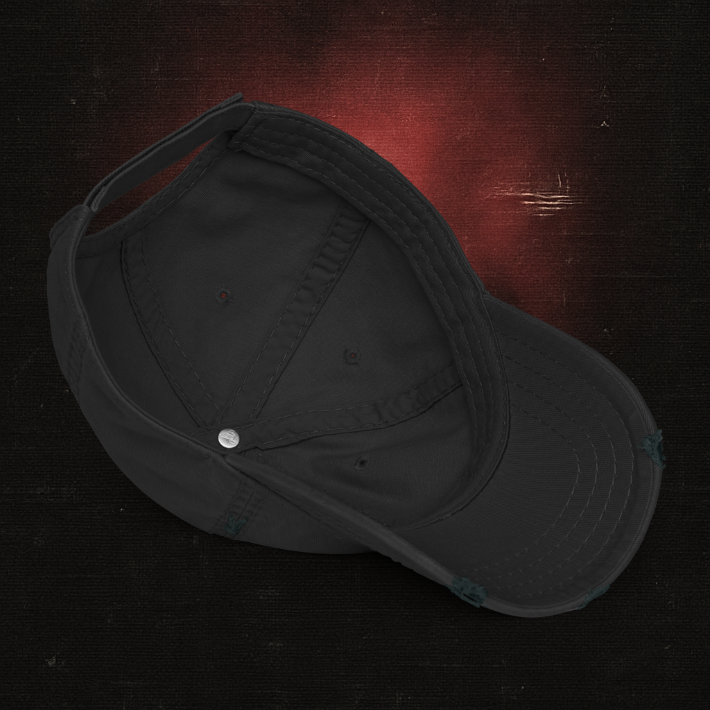 Coffin Logo Dad Hat | Distressed Saint Omen Cult Cap