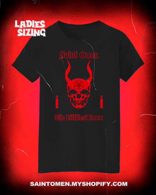 𝔗𝔥𝔢 𝔉𝔦𝔩𝔱𝔥𝔦𝔢𝔰𝔱 𝔇𝔬𝔬𝔪 | Red Skull | Ladies' Heavy Cotton T-Shirt